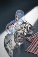 899466 LENOX DR. SEUSS CAT IN THE HAT TUMBLERS, SET OF 4 - MULTICOLOR - Like New