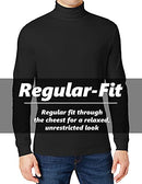 J Galaxy by Harvic Mens Long Sleeve Turtle Neck T Shirts Black XL - Brand New