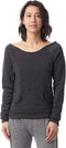AA9582 Alternative Women's Maniac Sweatshirt Eco Black XS Like New