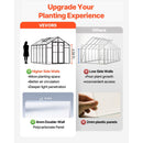 VEVOR POLYCARBONATE GREENHOUSE, 8 X 10 FT, OUTDOOR GREENHOUSE - BLACK SILVER - Like New