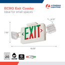 Lithonia Lighting Basics LED Exit Sign and Emergency Light Combo, White - Brand New
