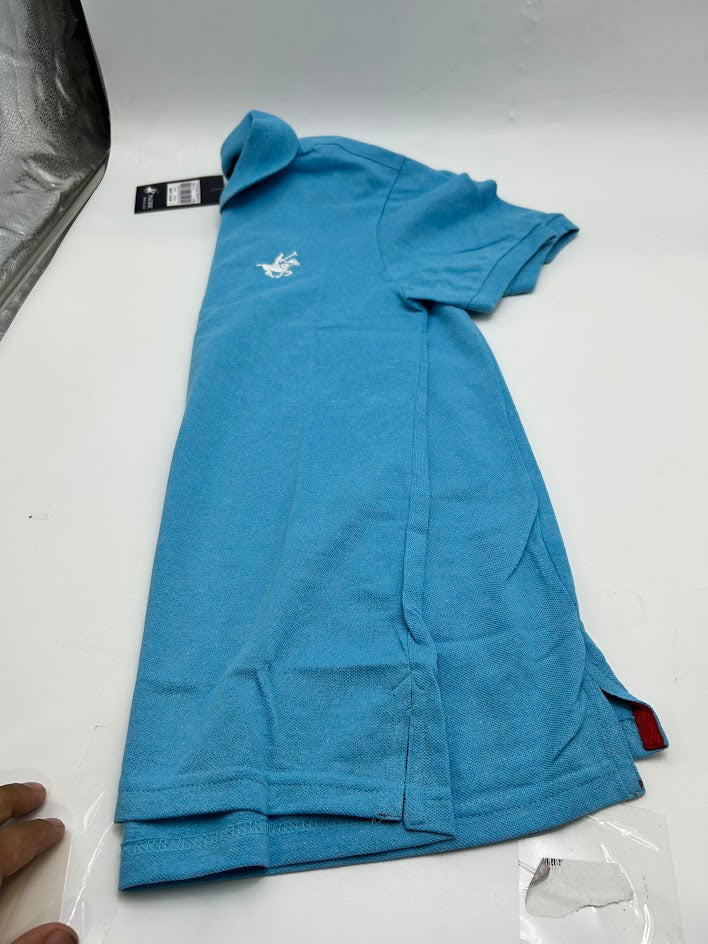PACIFIC POLO CLUB MEN'S SHORT SLEEVES BUTTONS - SIZE: MEN S - CYAN - Brand New