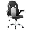 SMUG GAMING CHAIR ERGONOMIC OFFICE CHAIR PU LEATHER DESK CHAIR - WHITE/BLACK - Like New