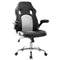 SMUG GAMING CHAIR ERGONOMIC OFFICE CHAIR PU LEATHER DESK CHAIR - WHITE/BLACK - Like New
