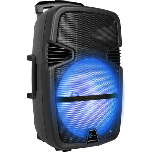 TECHNICAL PRO RECHARGEABLE 15" BLUETOOTH LED SPEAKER - BLACK - Like New