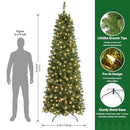 SHareconn 7.5ft Christmas Tree Warm White Lights 6.5 FT - Green - Brand New