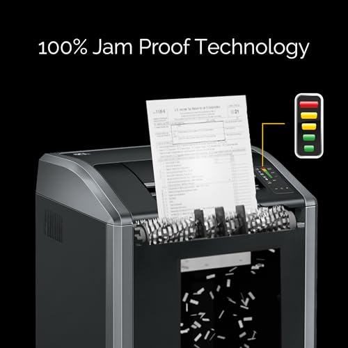 FELLOWES POWERSHRED 425CI 100% JAM PROOF GRADE PAPER SHREDDER (38425) - BLACK - Like New