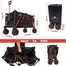 B0C6X3X8HG Collapsible Wagon Cart Wagons Carts Heavy Duty Foldable - Gray - Brand New