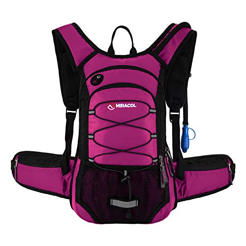 MIRACOL HIKING WATER BACKPACK INSULATED PACK 2L BLADDER - ROSE - Like New