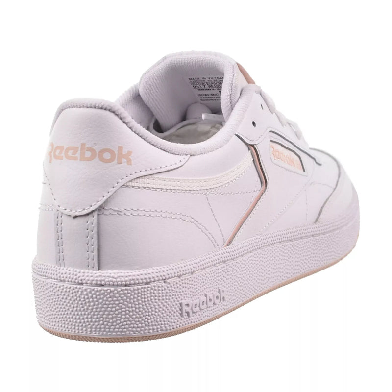 REEBOK WOMEN'S CLUB C 85 SHOES SIZE: WOMEN 7.5 (AU/UK W5) (EU W38) - WHITE/PINK - Like New