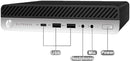 HP PRODESK 600 G3 MINI DESKTOP PC, I5-6500T 3.1GHZ, 16GB RAM, 256GB SSD - BLACK - Like New