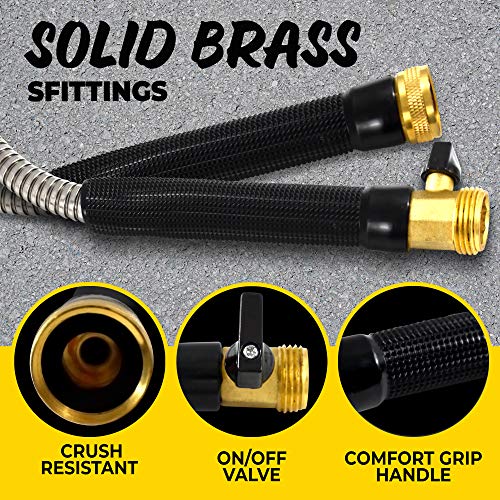 BIONIC STEEL PRO METAL GARDEN HOSE 100 FT 304 STAINLESS STEEL- STAINLESS STEEL - Like New