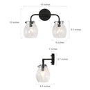 KSANA Black Bathroom Light Fixtures, 2 Light Matte Black Vanity Lights - Brand New
