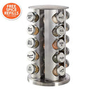 Kamenstein Revolving 20-Jar Countertop Rack Tower Organizer - Silver/Silver - Brand New