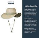B0B9K74C86 Dorfman Hat Co. Men's Mesh Safari Hat (Charcoal, X-Large) - Brand New