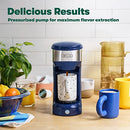 BELLA DUAL BREW SINGLE SERVE COFFEE MAKER, KCUP AND GROUND, KCM203 - BLUE - Like New