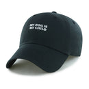 LIFESTYLE ADULT MY DOG IS MY CHILD COTTON BASEBALL HAT - ONE SIZE - BLACK/WHITE - Like New