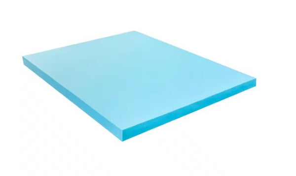 SUBRTEX MEDIUM 3 IN. TWIN GEL MEMORY FOAM MATTRESS TOPPER - BLUE - Brand New