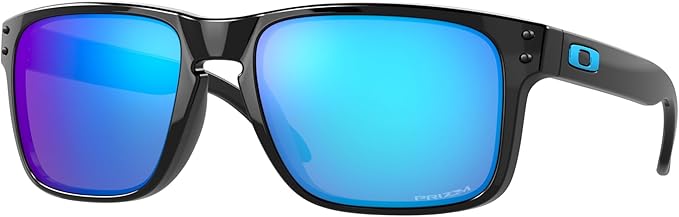 OAKLEY OO9102 SUNGLASSES HOLBROOK SIZE 57 - POLISHED BLACK SAPPHIRE BLUE PRIZM - Like New