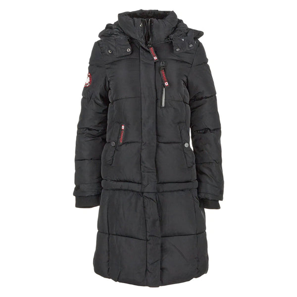CANADA WEATHER GEAR WOMEN S LONG PUFFER, BLACK, MEDIUM - Brand New