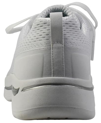 Skechers Women's Go Walk Arch Fit-Motion Breeze White/Silver Size 8 - Like New