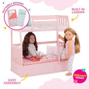 Our Generation PINK BUNK BEDS ACCESSORY SET FOR 18" DOLLS BD35378 - PINK - Brand New