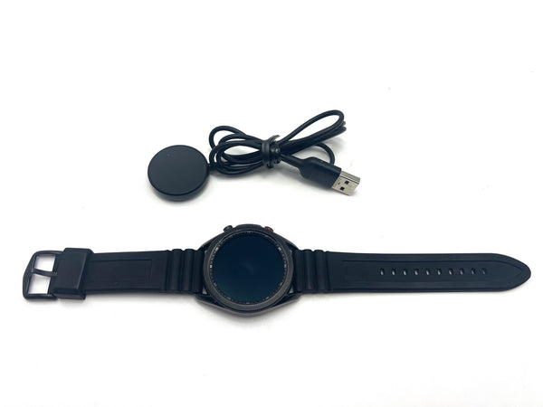 SAMSUNG GALAXY WATCH 3 45MM LTE SMARTWATCH SILICON BLACK BAND Like New