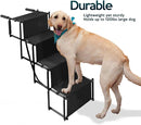 Zone Tech Car Pet Foldable Step Stairs Lightweight Any Size Pets PE0012 - BLACK - Like New