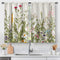 AIMEGO Kitchen Curains Spring Flower Botanical Vintage 36In 2 Panels - Floral - Like New