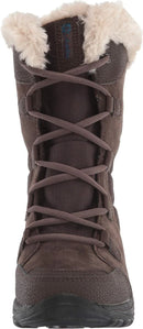 COLUMBIA WOMEN'S ICE MAIDEN II SNOW BOOTS - SIZE: WOMEN 10.5 - CORDOVAN, SIBERIA - Like New