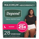 Depend Fresh Protection Disposable Female Waistband Large, 56 Ct, 53743 - Brand New