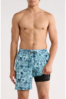 HURLEY DOUBLE HIGH VOLLEY SWIM SHORTS - SIZE: MEN S - INDUSTRIAL BLUE - Brand New