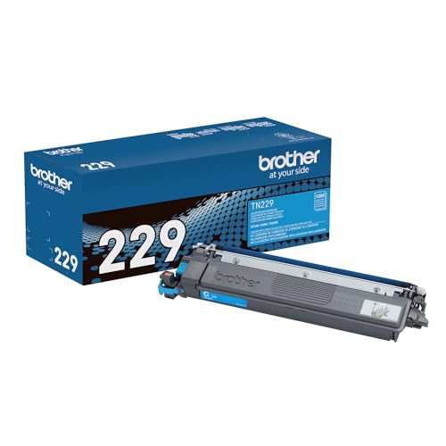 Brother Genuine TN229C Cyan Standard Yield Printer Toner Cartridge Print Up - Brand New
