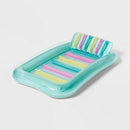 SUN SQUAD INFLATABLE SUNTANNING FLOAT: PVC POOL LOUNGER FOR AGES 6+ - BLUE - Like New