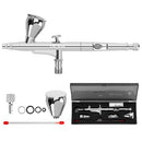 OVAGA AIRBRUSH KIT AIRBRUSH GUN DUAL-ACTION GRAVITY 1/4 OZ CUP - SILVER - Like New