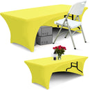 ABCCANOPY 2PCS 4 FT SPANDEX TABLE COVER - YELLOW - Like New