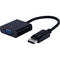 ATIVA DISPLAYPORT TO VGA PIGTAIL ADAPTER 6” BLACK 36543 - BLACK - Brand New