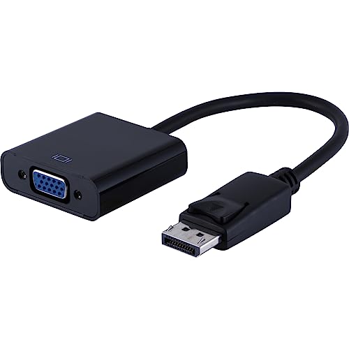 ATIVA DISPLAYPORT TO VGA PIGTAIL ADAPTER 6” BLACK 36543 - BLACK - Brand New