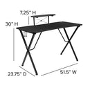 Flash Furniture Mallot Black Gaming Desk B084SB6464 - Black - Like New
