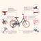ROYALBABY KIDS BIKE 14INCH CHILDREN BICYCLE WITH BASKET AMIGO/GRAY - Brand New