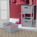 Sterilite 3 Drawer Cross Weave Storage Tower Decorative 3-Pack B0B3SDQQ6H - Gray - Brand New