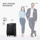 SAMSONITE SOLYTE DLX SOFTSIDE LUGGAGE SPINNER WHEELS 25" CHECKED-MEDIUM 25"BLACK - Like New