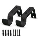 AAZHAN ADJUSTABLE CURTAIN ROD BRACKET-2 PCS - BLACK - Brand New