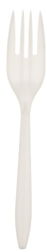Crystalware FPPWP1000 Disposable Medium Weight PP Plastic Forks 1000 Pack - Brand New