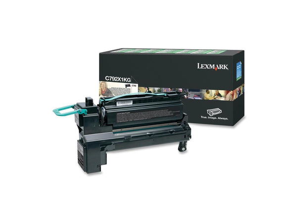 Lexmark C792X1KG Extra High Yield Return Program Toner Cartridge - Black