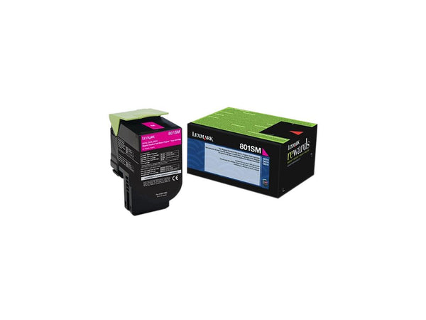 Lexmark 80C1SM0 Return Program Toner Cartridge - Magenta