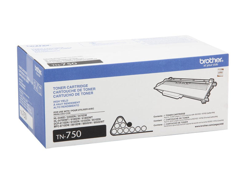 Brother TN750 High Yield Toner Cartridge - Black