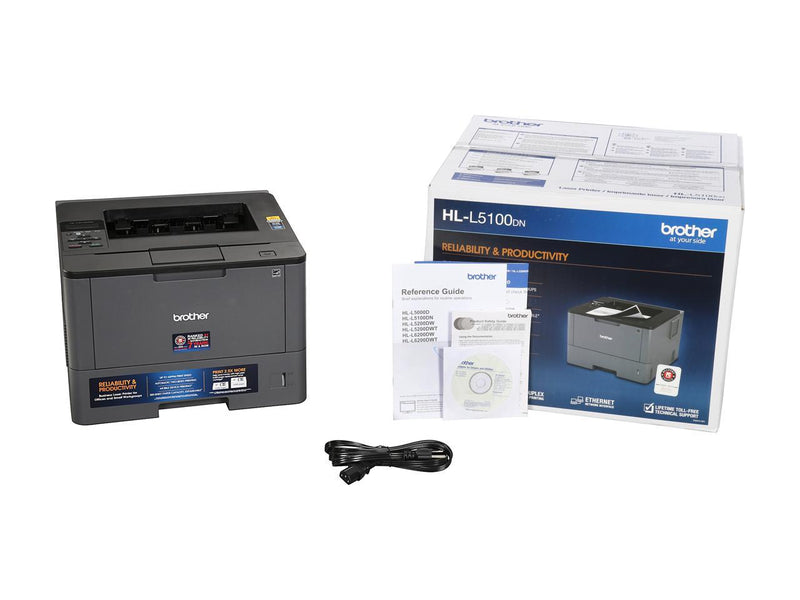 Brother HL-L5100DN Monochrome Laser Printer w/ Duplex Two-Sided Printing and