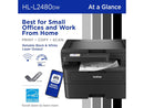 Brother HL-L2480DW Wireless Compact Monochrome Multi-Function Laser Printer with
