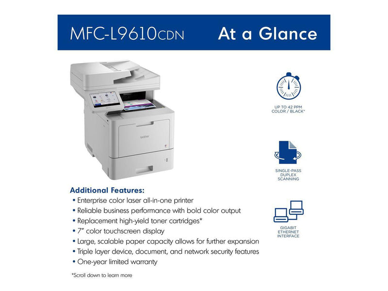 Brother MFC-L9610CDN Laser Multifunction Printer - Color -
